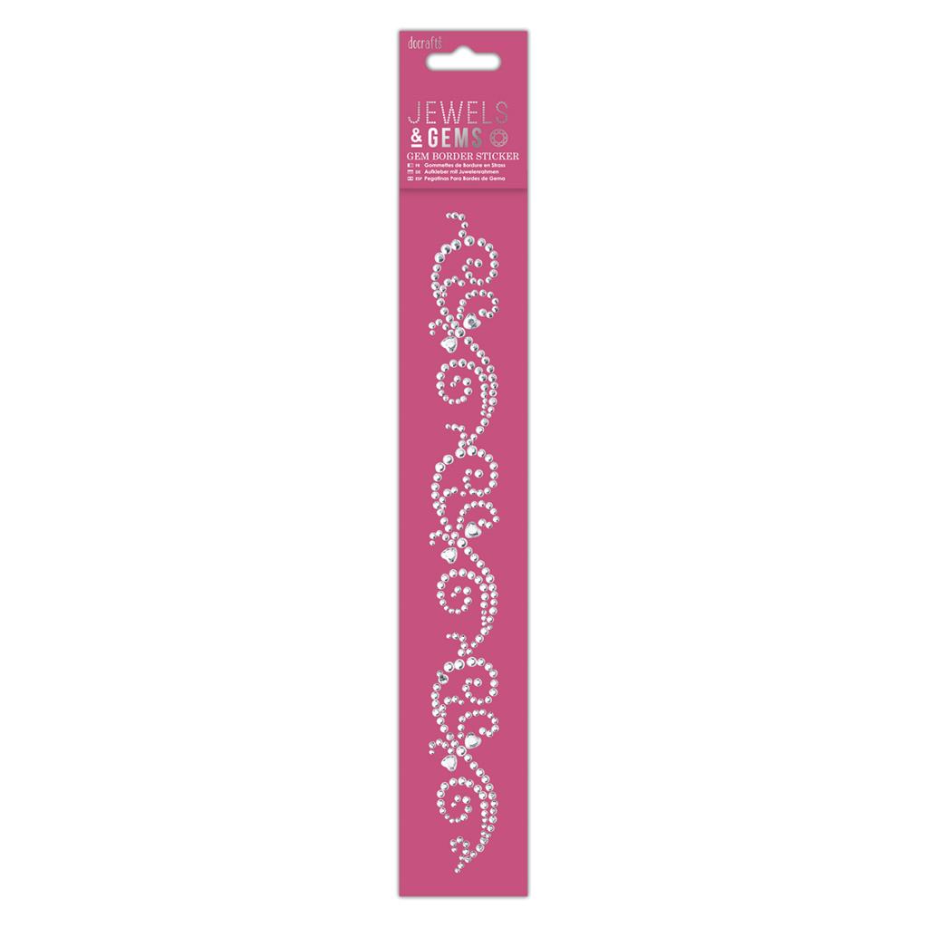 Papermania Jewels & Gems Border Sticker - Flourishes