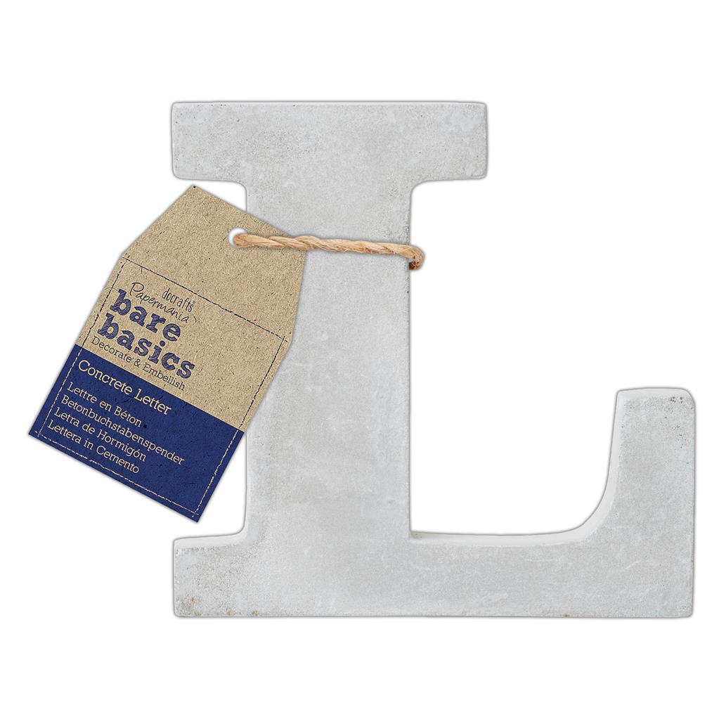 Bare Basics Concrete Letter 8cm 'L' (Single)
