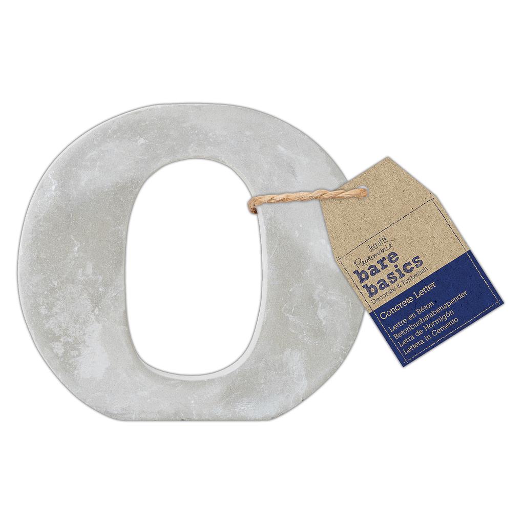 Bare Basics Concrete Letter 8cm 'O' (Single)