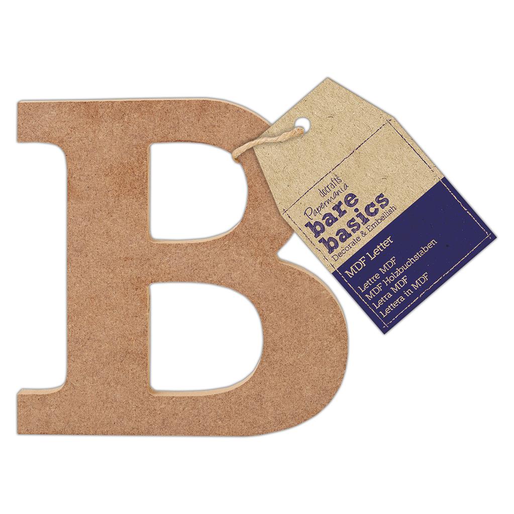 Bare Basics MDF Letter 10cm 'B' (Single)