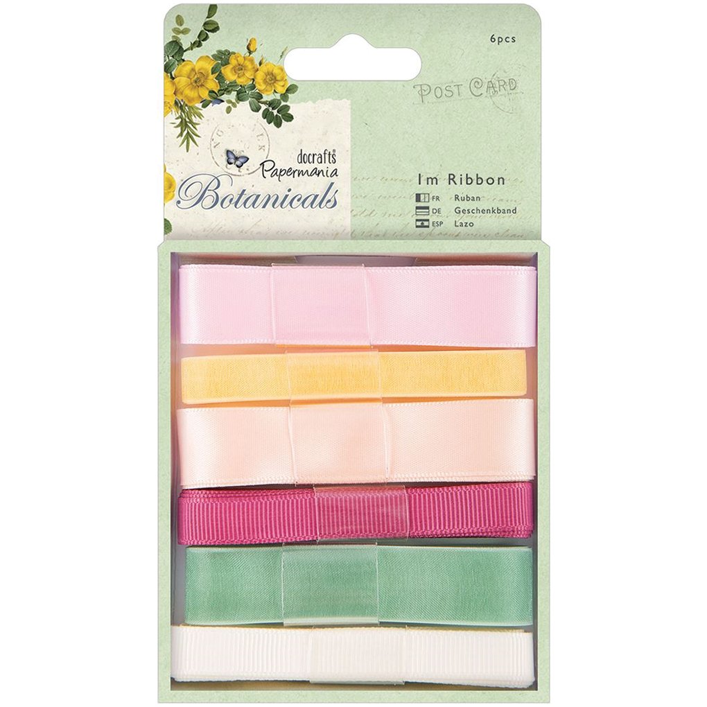 Papermania Ribbon - Botanicals 1m (6pk)