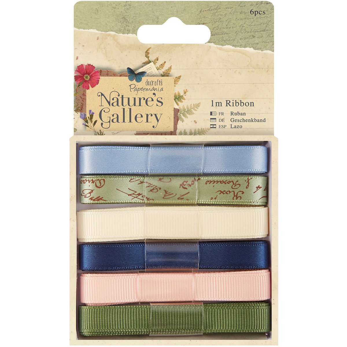 Papermania Ribbon - Nature's Gallery 1m (6pk)