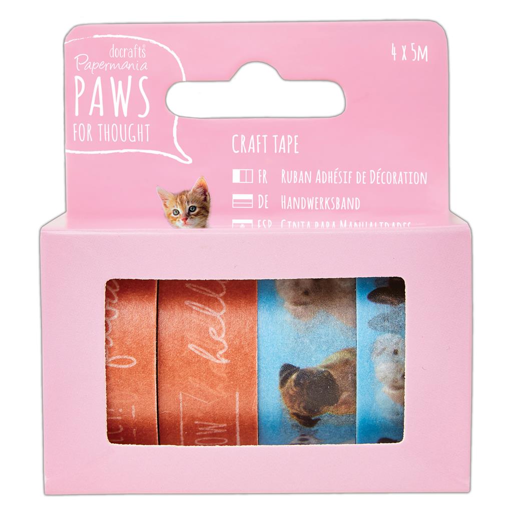 Papermania Paws for Thought 5m Craft Tape (4pk)