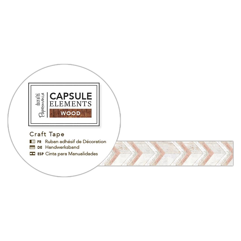 Papermania Capsule Elements Wood Craft Tape - Chevrons 3m