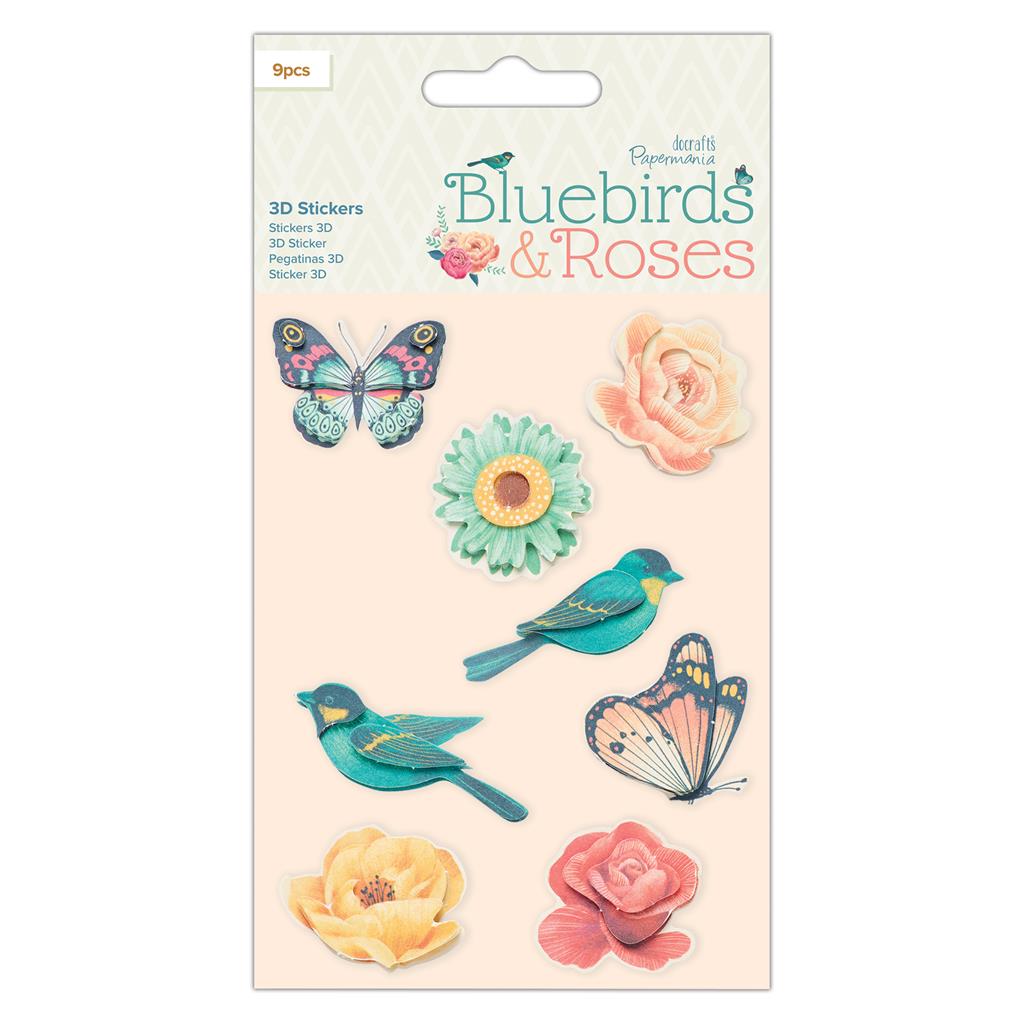 Papermania Bluebirds & Roses 3D Stickers