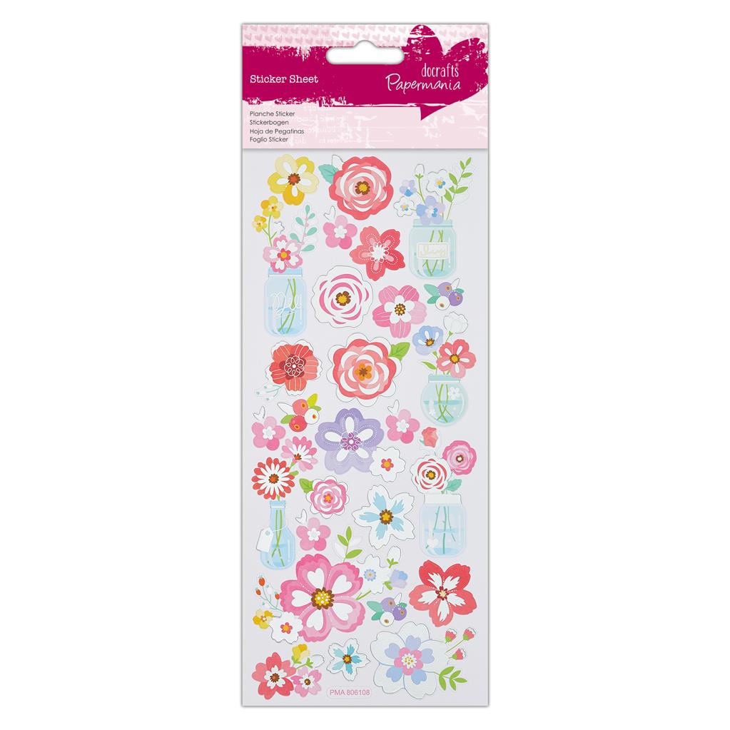 Papermania Foil Stickers - Flowers Jars