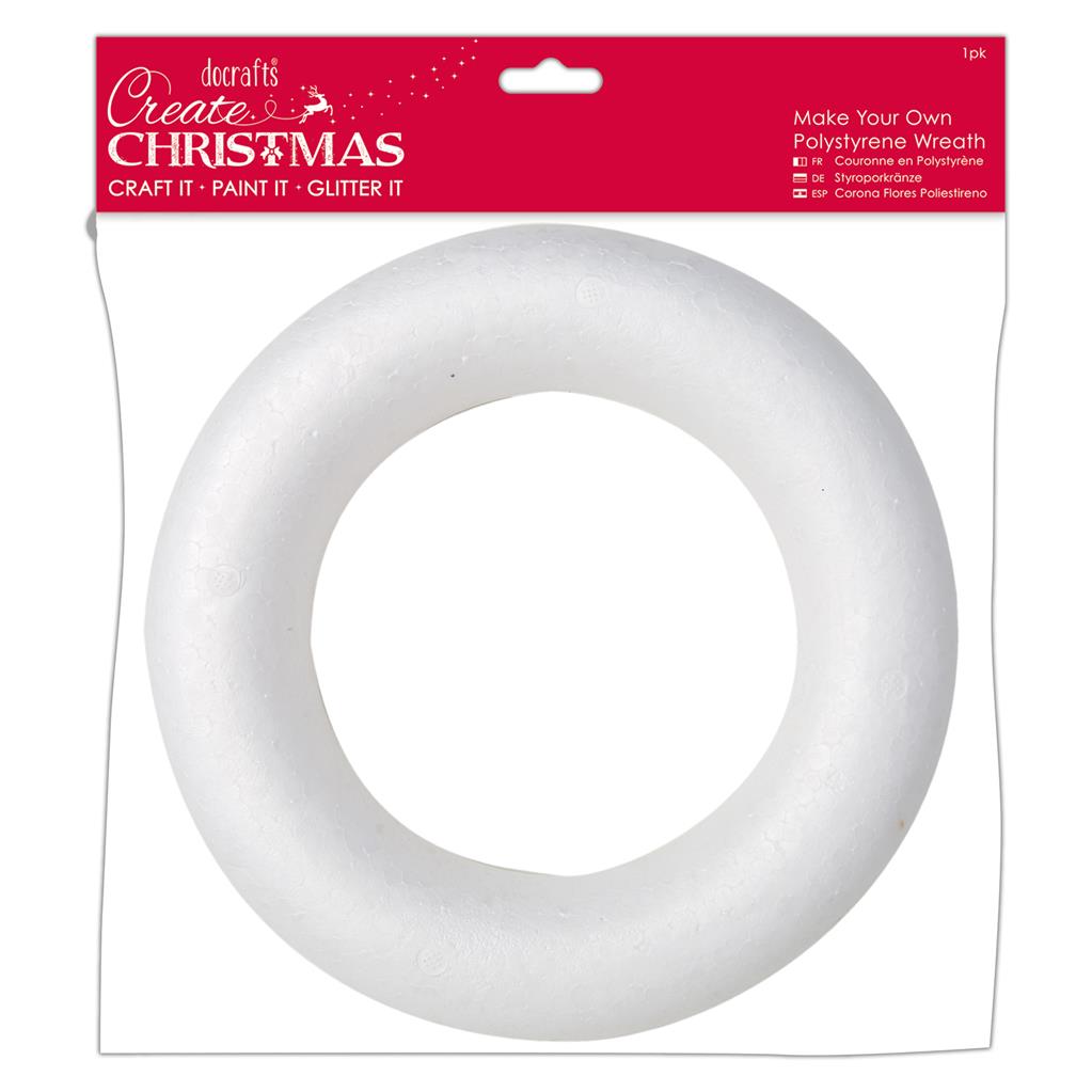 Create Christmas Make Your Own Polystyrene Decorations - Wreath (Single)
