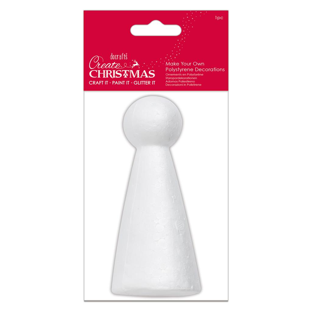 Create Christmas Make Your Own Polystyrene Decorations - Angel (Single)