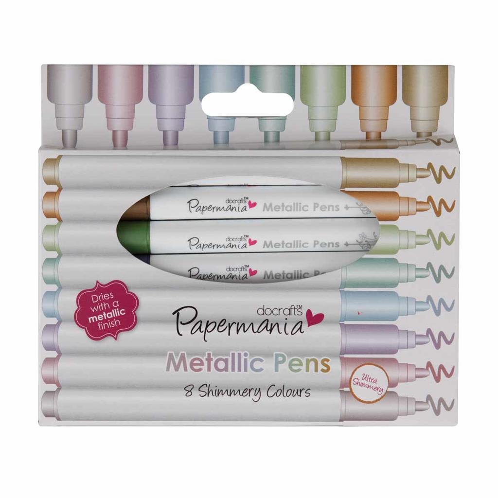 Papermania Metallic Marker Pens Bullet Tip (8pk)
