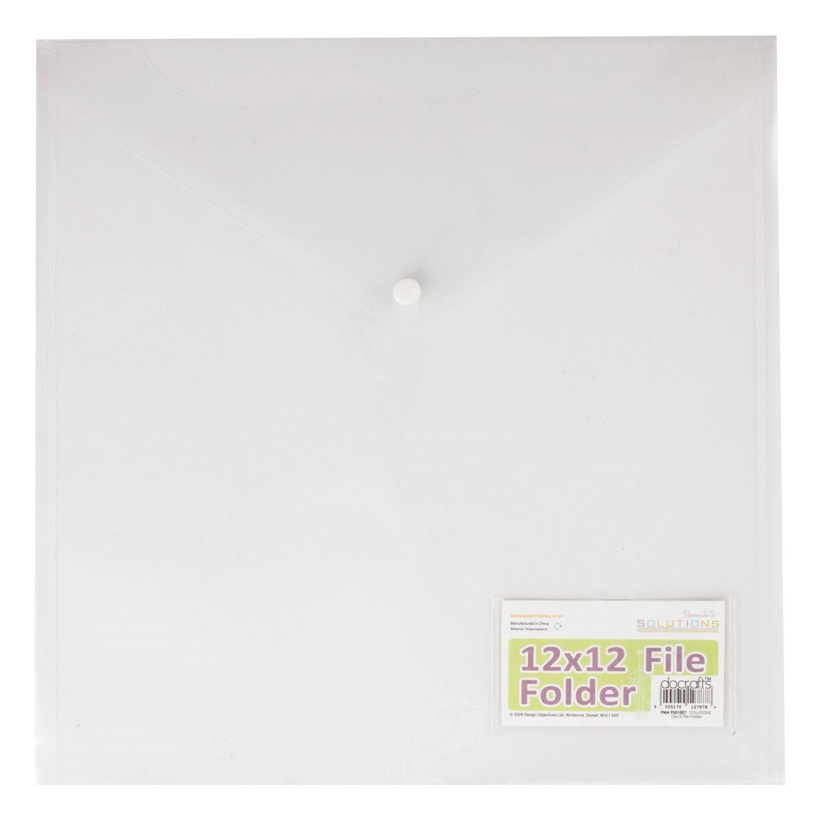 Papermania 12" x 12" File Folder White