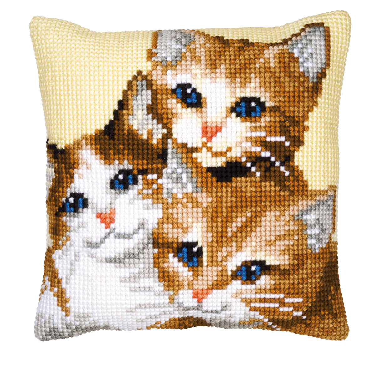 Vervaco Cross Stitch Kit 40cm Cushion Cover - Kittens