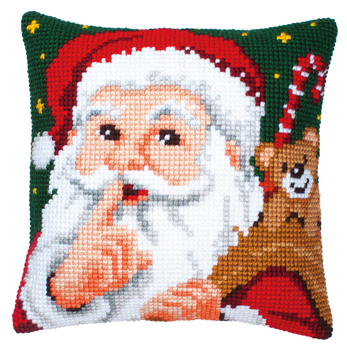 Vervaco Cross Stitch Kit 40cm Cushion Cover - Santa