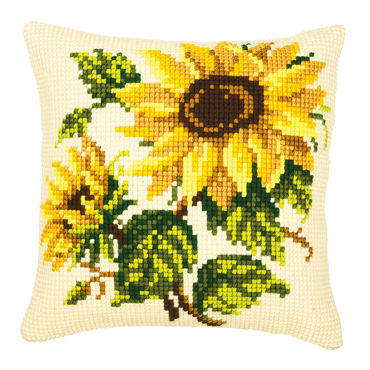 Vervaco Cross Stitch Kit 40cm Cushion Cover - Sunflowers 1