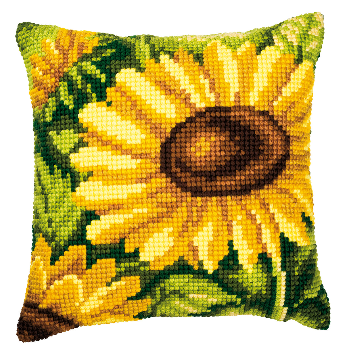Vervaco Cross Stitch Kit 40cm Cushion Cover - Sunflowers 3