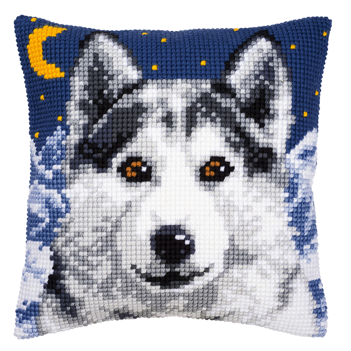 Vervaco Cross Stitch Kit 40cm Cushion Cover - Wolf 1