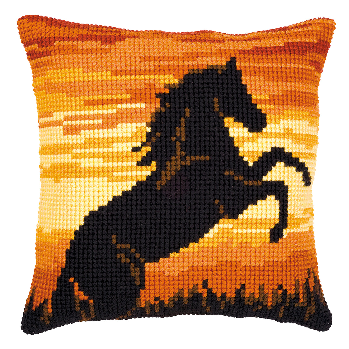Vervaco Cross Stitch Kit 40cm Cushion Cover - Sunset Stallion