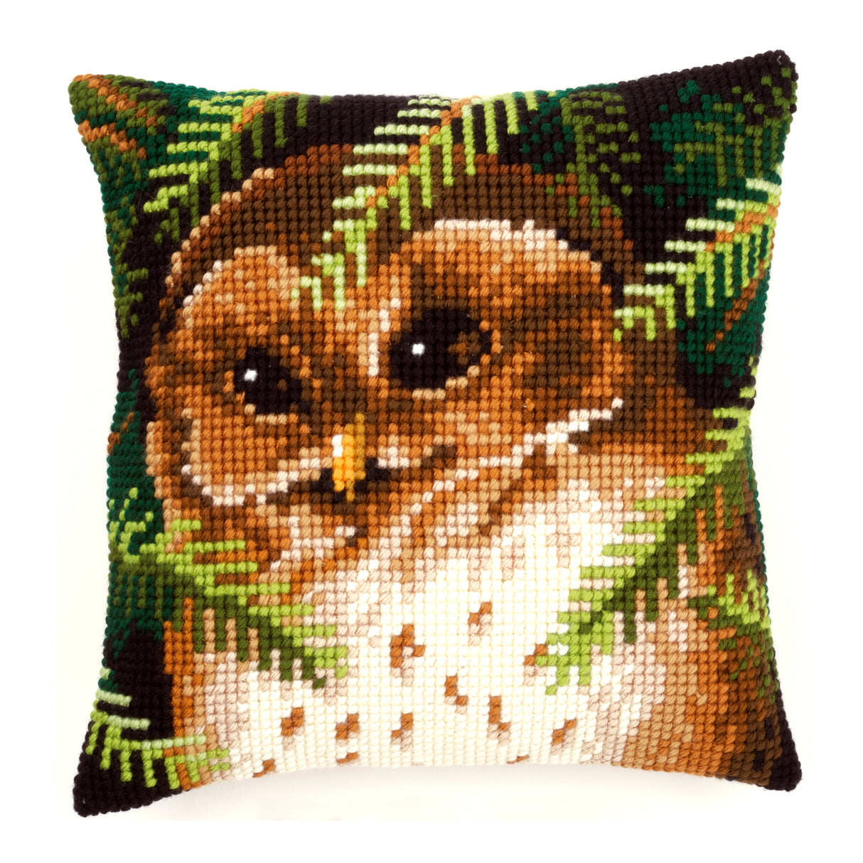 Vervaco Cross Stitch Kit 40cm Cushion Cover - Owl 2