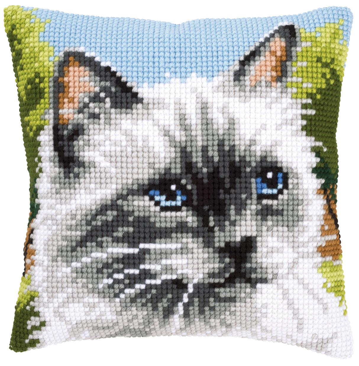 Vervaco Cross Stitch Kit 40cm Cushion Cover - Siamese Cat