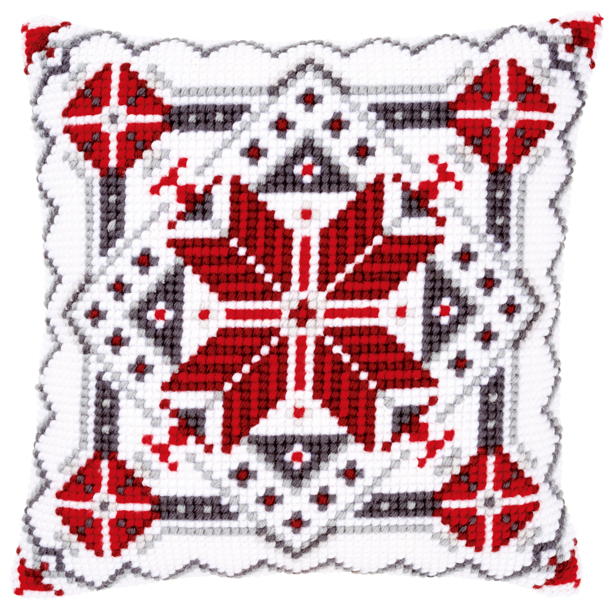 Vervaco Cross Stitch Kit 40cm Cushion Cover - Snow Crystal II