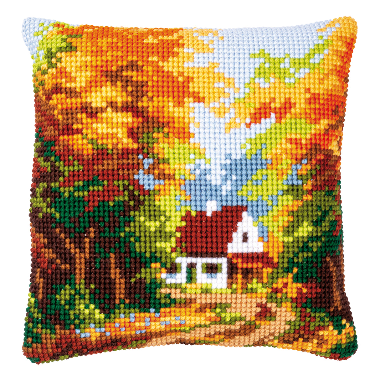Vervaco Cross Stitch Kit 40cm Cushion Cover - Forest House