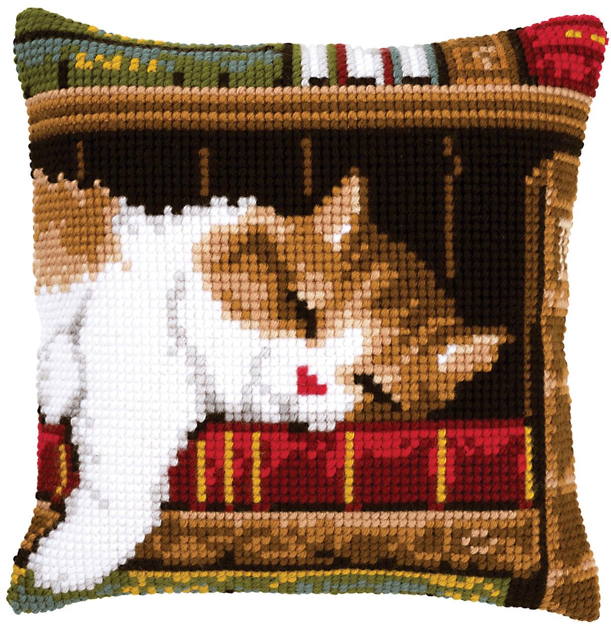 Vervaco Cross Stitch Kit 40cm Cushion Cover - Cat Sleeping