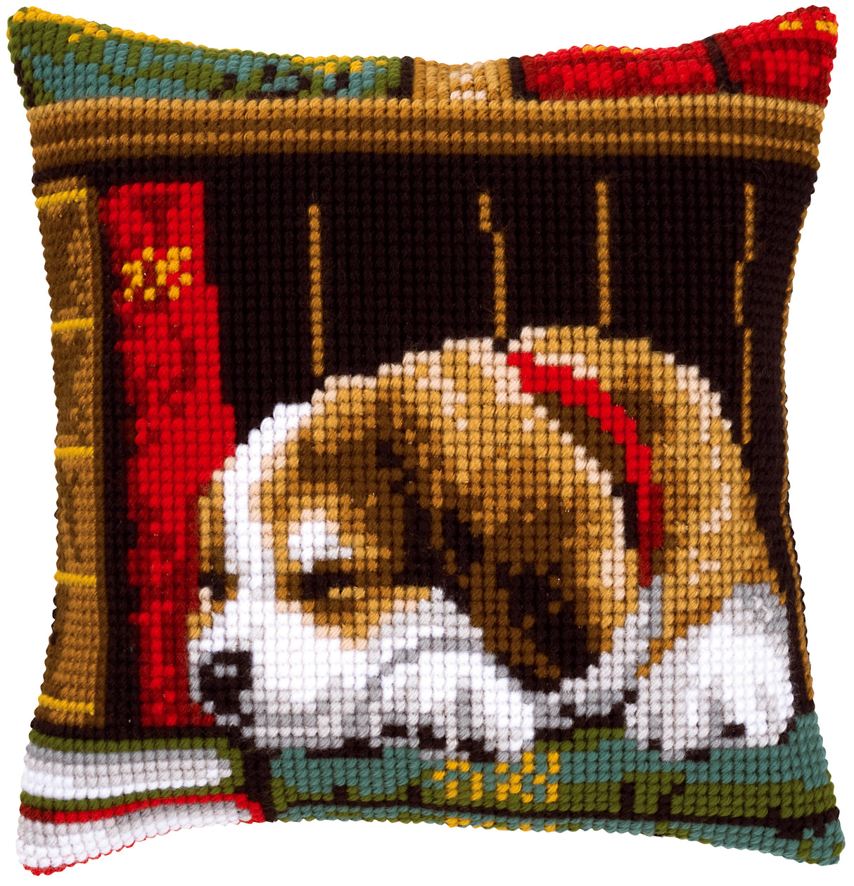 Vervaco Cross Stitch Kit 40cm Cushion Cover - Dog Sleeping