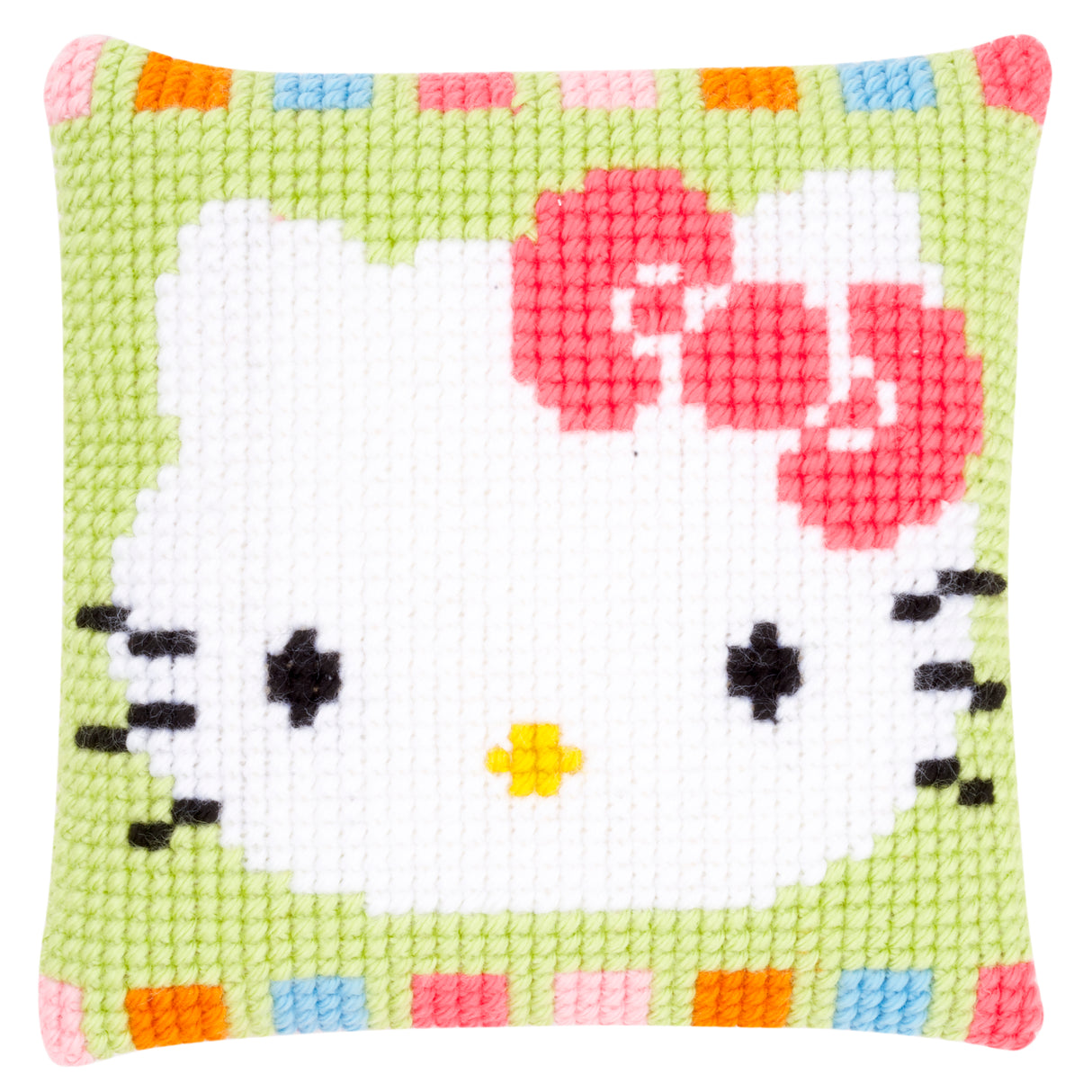 Vervaco Cross Stitch Kit 40cm Cushion Cover - Hello Kitty in Pastel