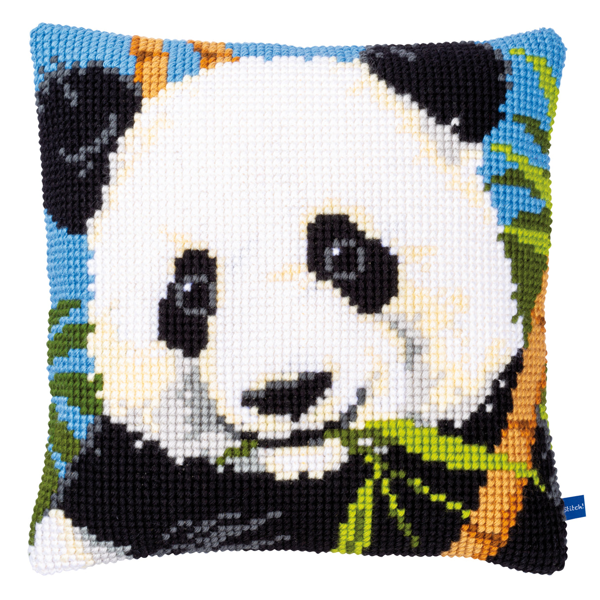 Vervaco Cross Stitch Kit 40cm Cushion Cover - Panda 2