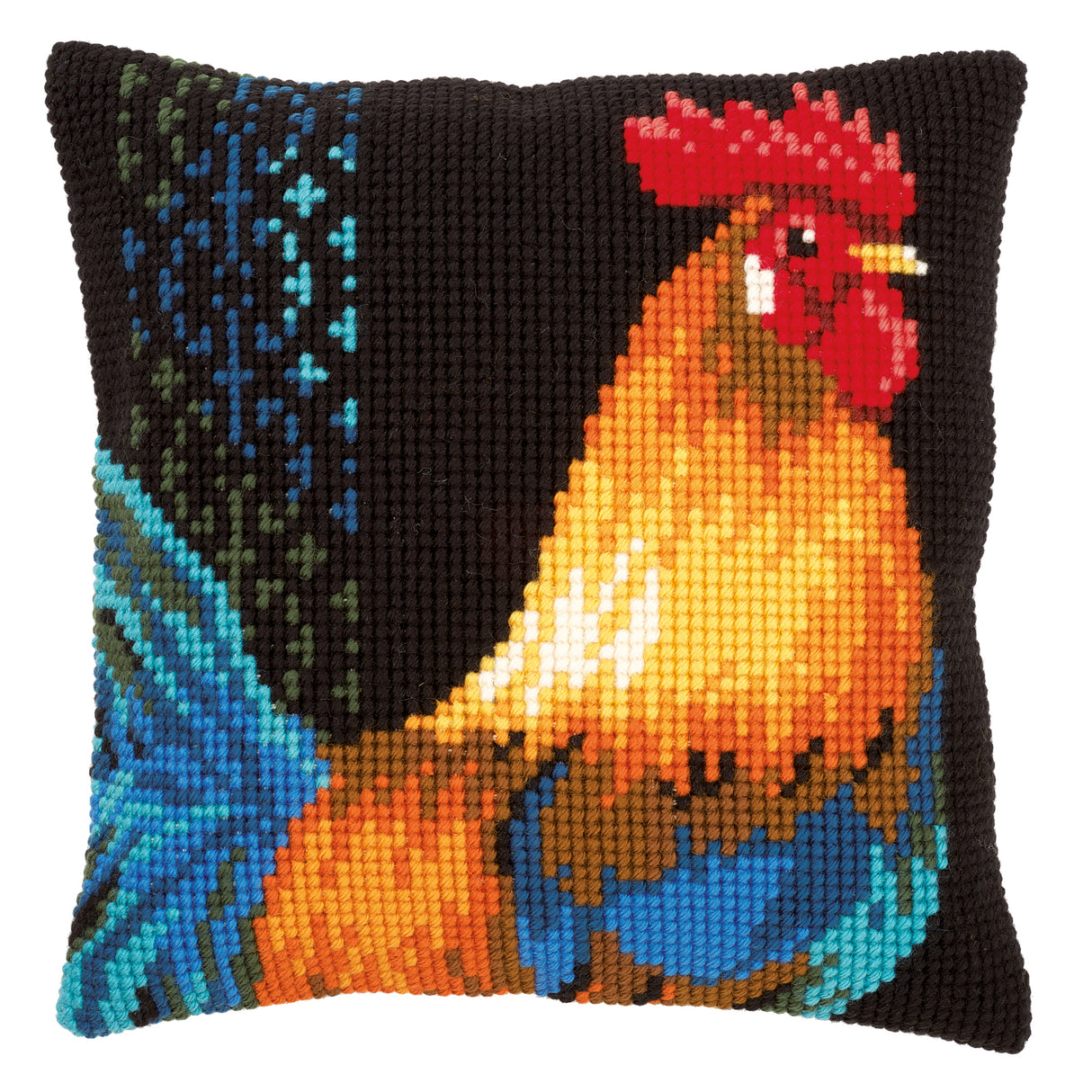 Vervaco Cross Stitch Kit 40cm Cushion Cover - Rooster 2