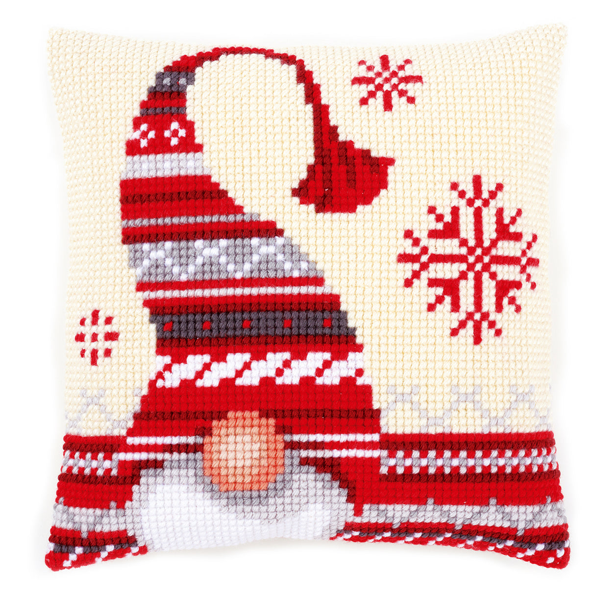Vervaco Cross Stitch Kit 40cm Cushion Cover - Christmas Elf 1