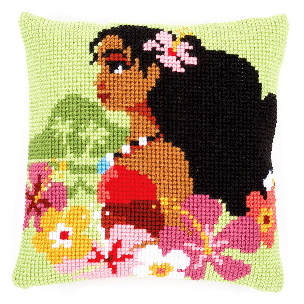 Vervaco Cross Stitch Kit 40cm Cushion Cover - Moana Island Girl
