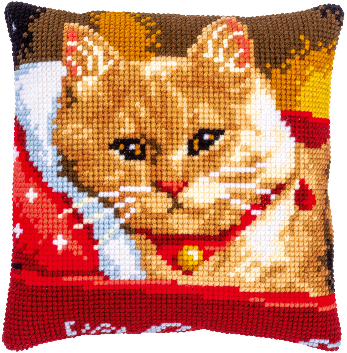 Vervaco Cross Stitch Kit 40cm Cushion Cover - Cat