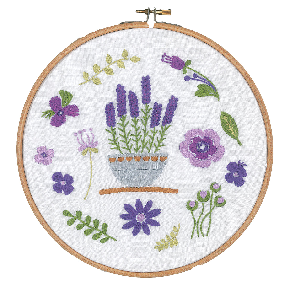 Vervaco Embroidery Kit with 8" Hoop - Lavender