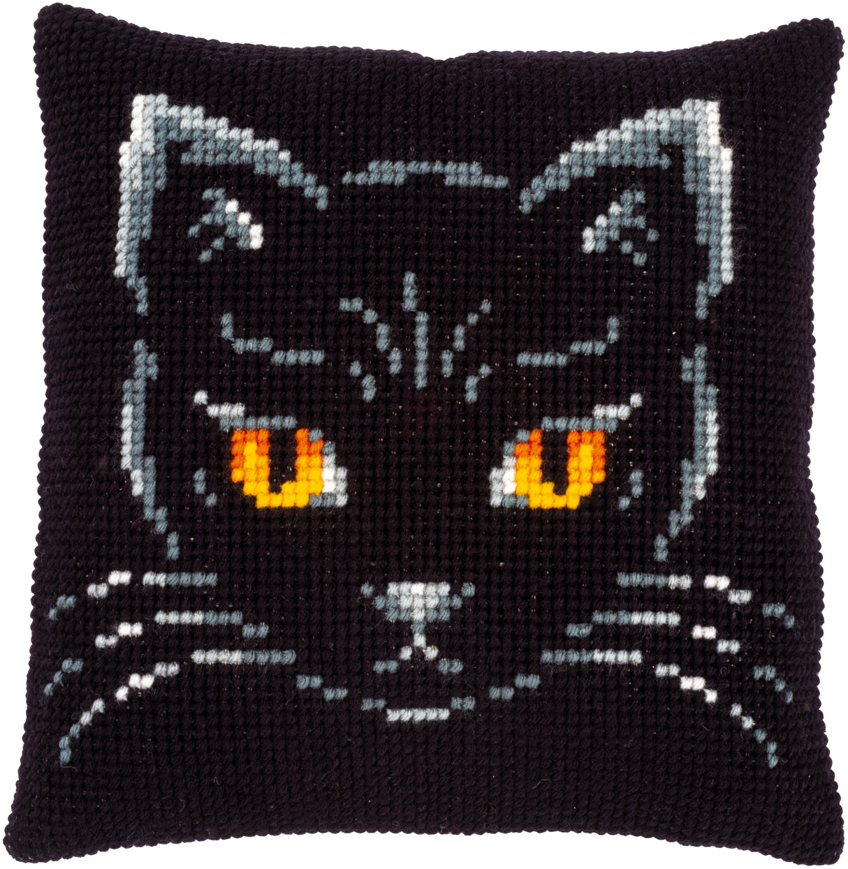 Vervaco Cross Stitch Kit 40cm Cushion Cover - Black Cat