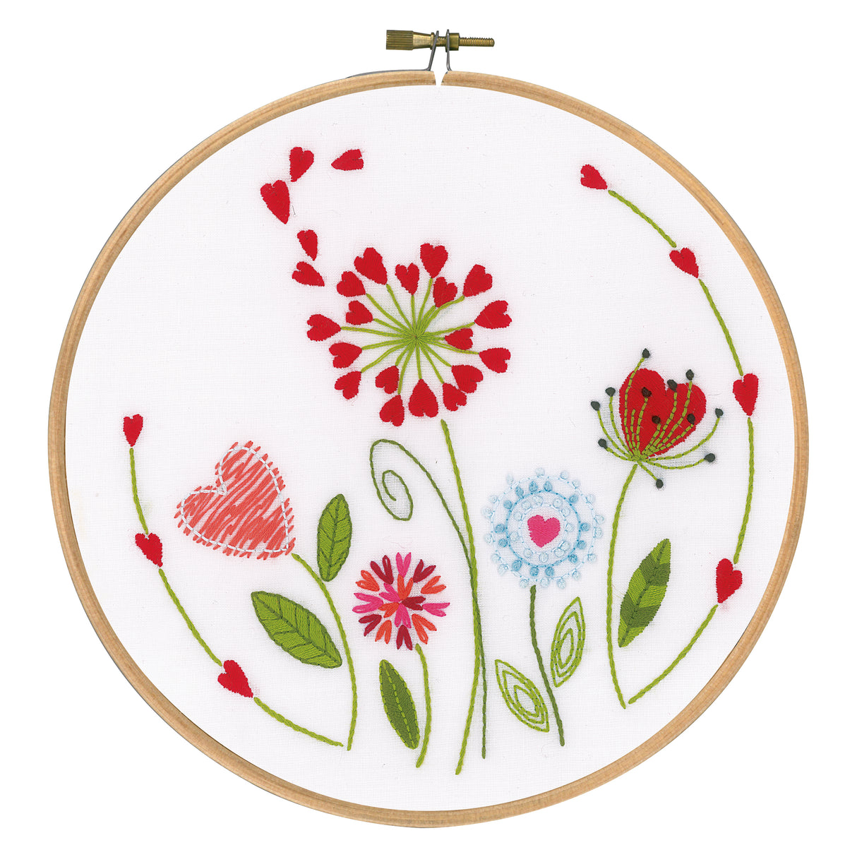 Vervaco Embroidery Kit with 8" Hoop - Flowers