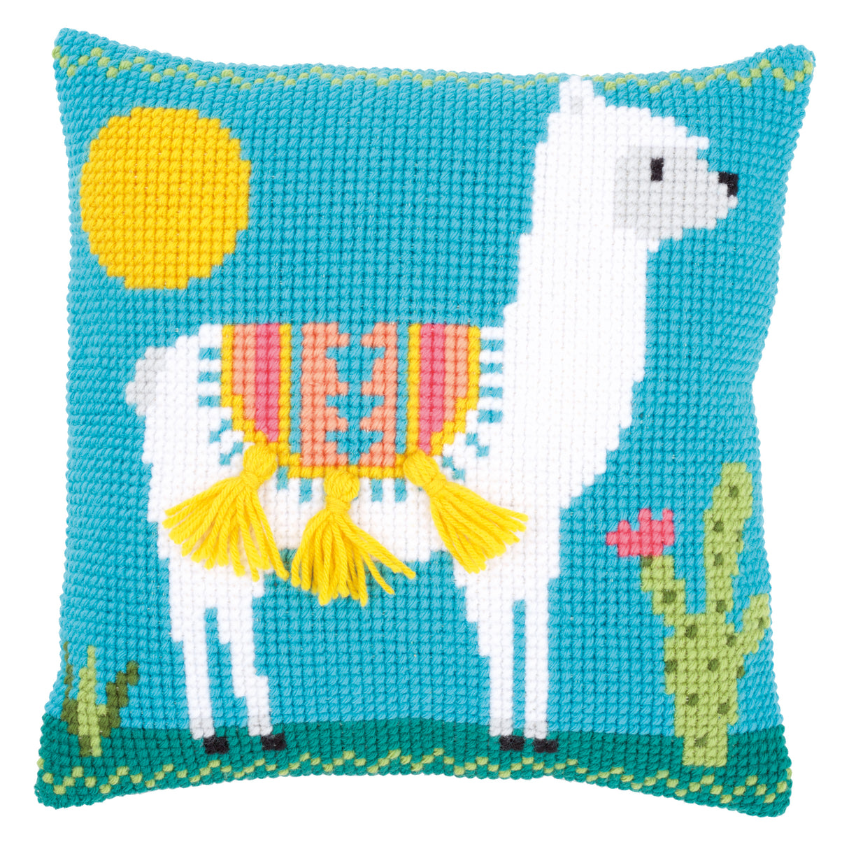 Vervaco Cross Stitch Kit 40cm Cushion Cover - Llama