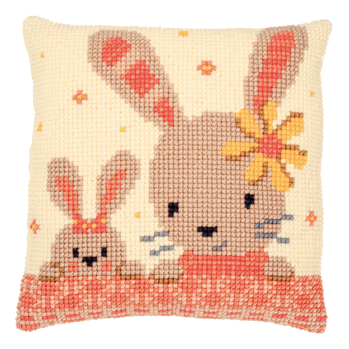 Vervaco Cross Stitch Kit 40cm Cushion Cover - Sweet Bunnies