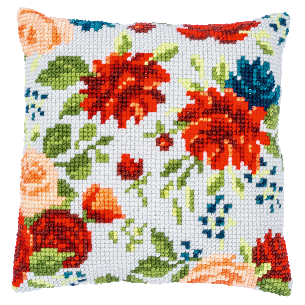 Vervaco Cross Stitch Kit 40cm Cushion Cover - Peonies 1