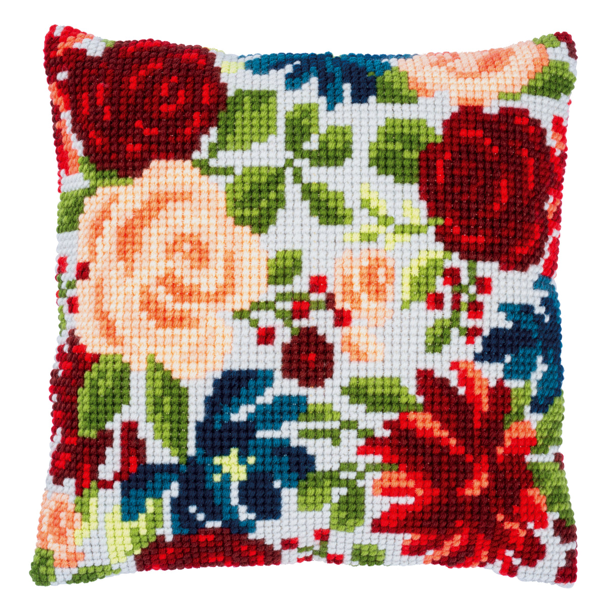 Vervaco Cross Stitch Kit 40cm Cushion Cover - Peonies 2