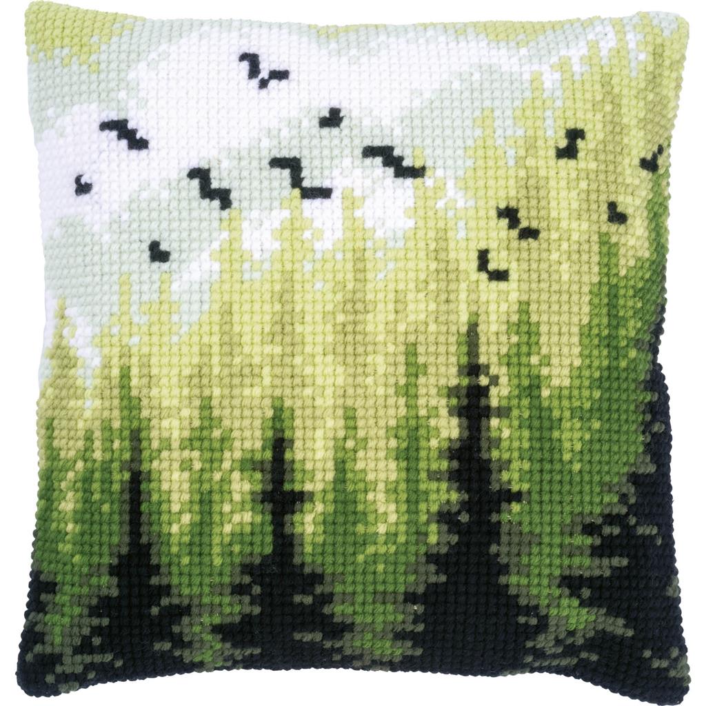 Vervaco Cross Stitch Kit 40cm Cushion Cover - Forest