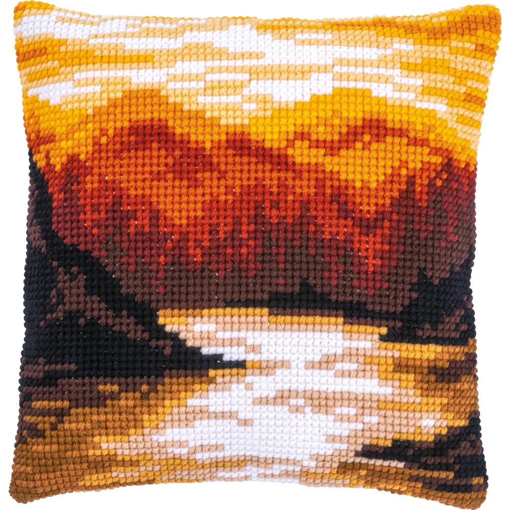 Vervaco Cross Stitch Kit 40cm Cushion Cover - Mountains