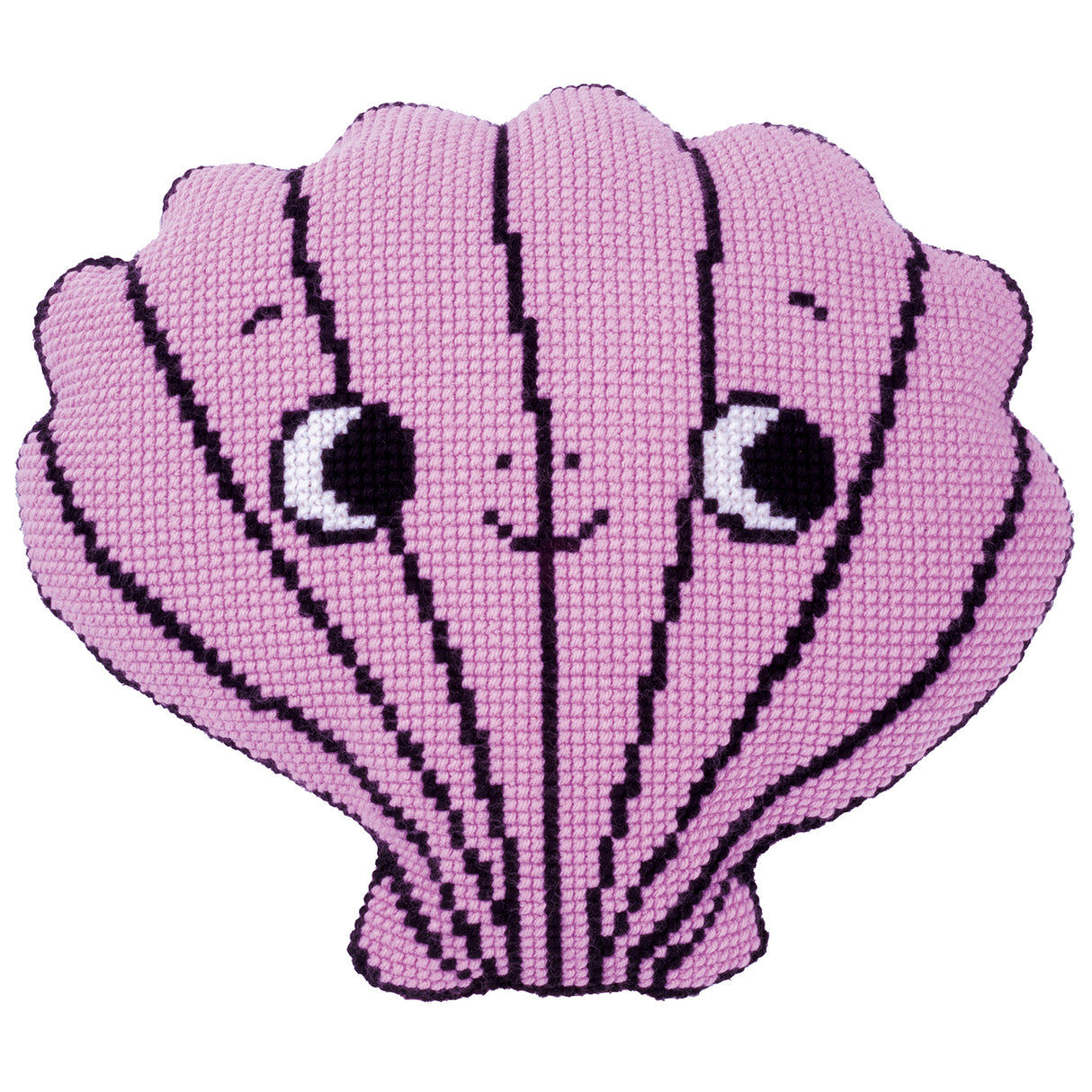 Vervaco Cross Stitch Kit 47cm x 42cm Shaped Cushion Cover - Eva Mouton: Shell