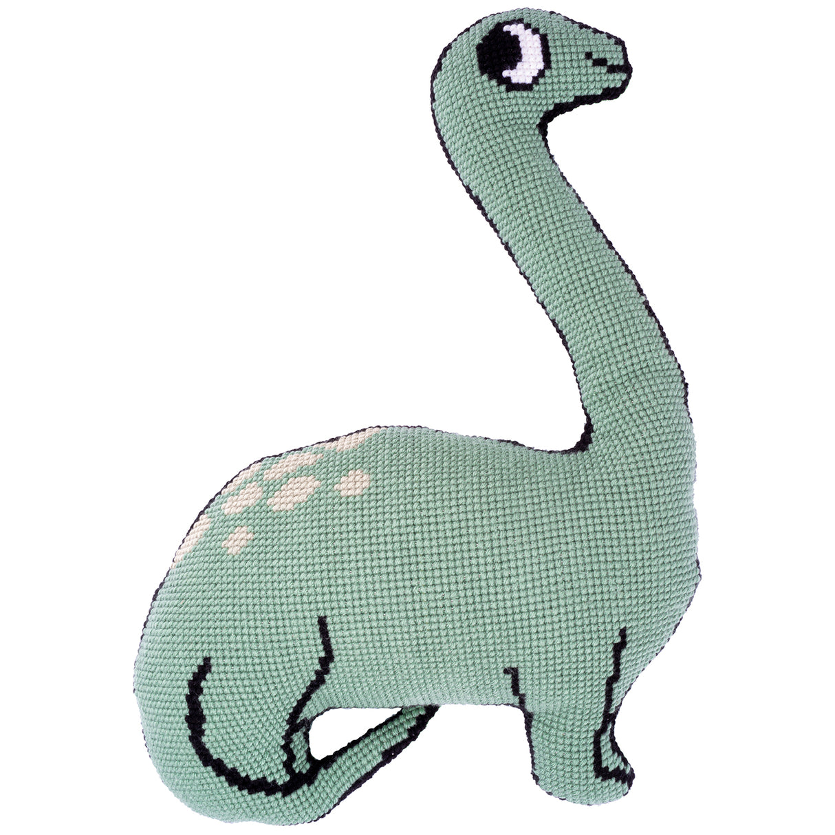 Vervaco Cross Stitch Kit 50cm x 65cm Shaped Cushion Cover - Eva Mouton: Dinosaur