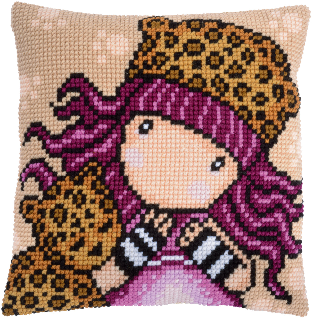 Vervaco Cross Stitch Kit 40cm Cushion Cover - Gorjuss: Purrrrrfect Love