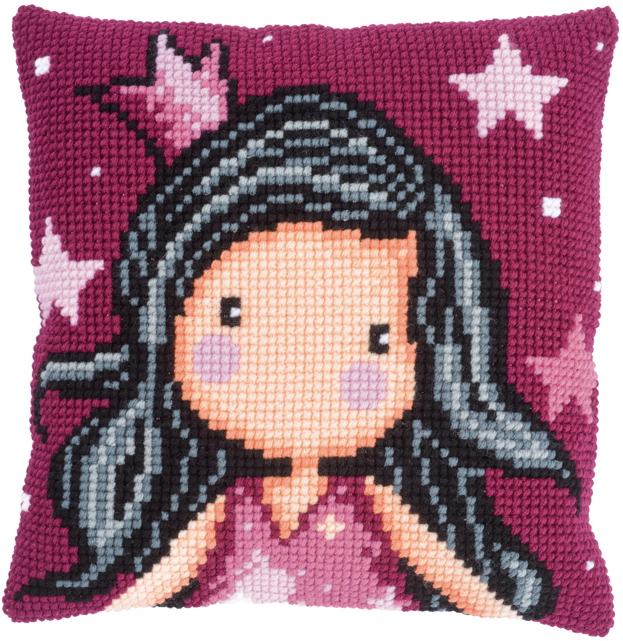 Vervaco Cross Stitch Kit 40cm Cushion Cover - Gorjuss: Dreaming