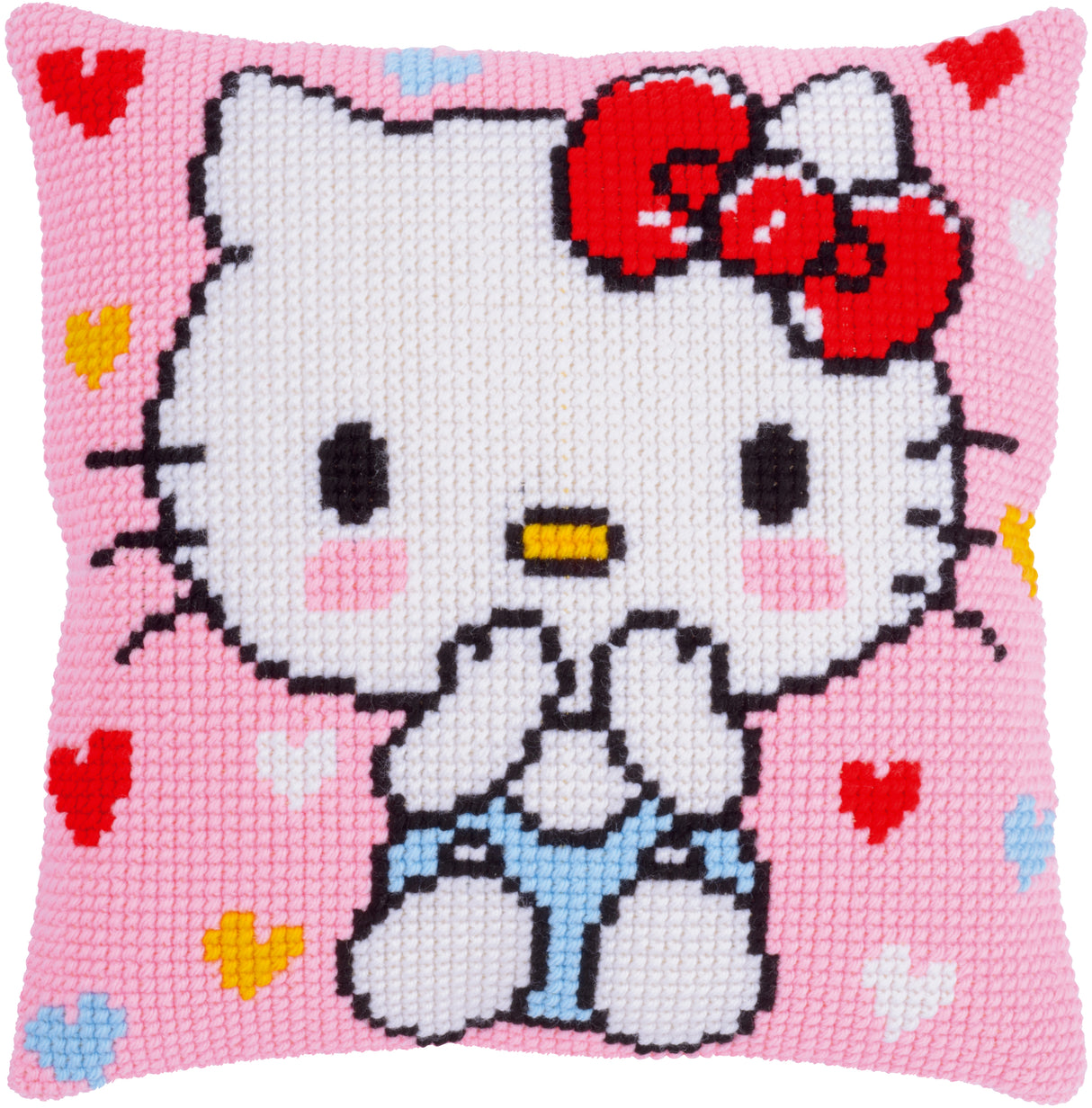 Vervaco Cross Stitch Kit 40cm Cushion Cover - Hello Kitty Kiss Kiss