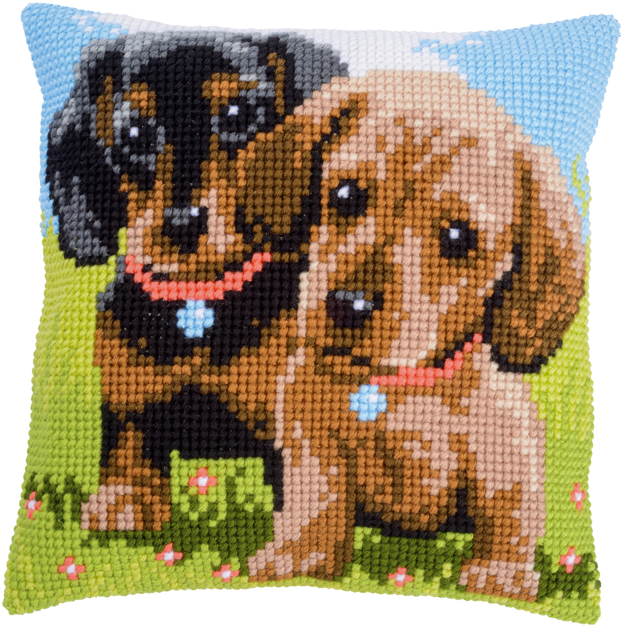 Vervaco Cross Stitch Kit 40cm Cushion Cover - Dachshunds