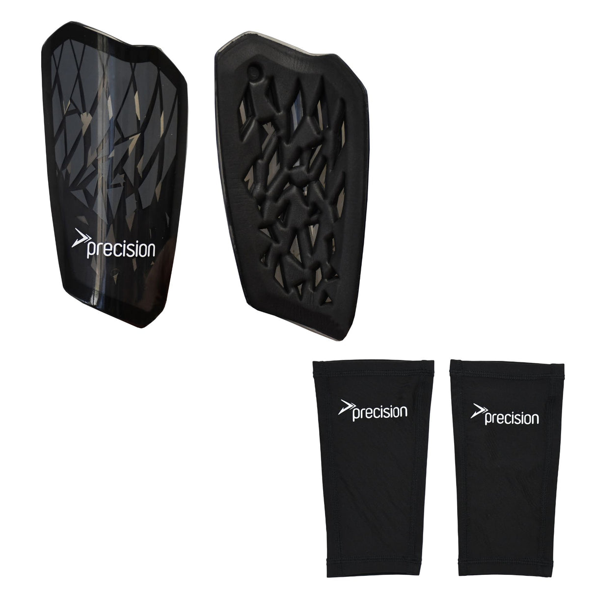 Precision Pro Fusion Flex Shin Guards - Black/Grey (M)