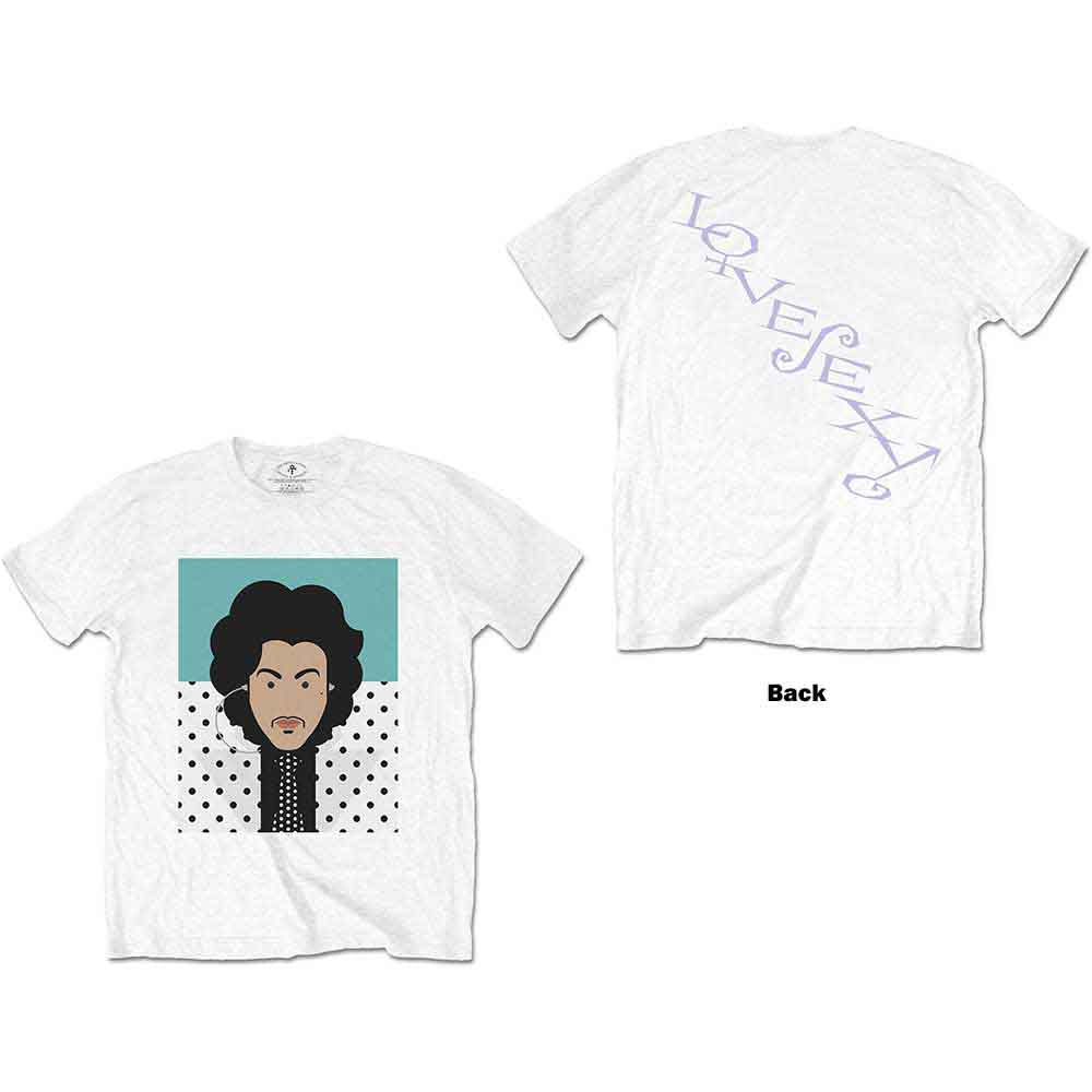 Prince Unisex T-Shirt Lovesexy (Back Print) White (XL)
