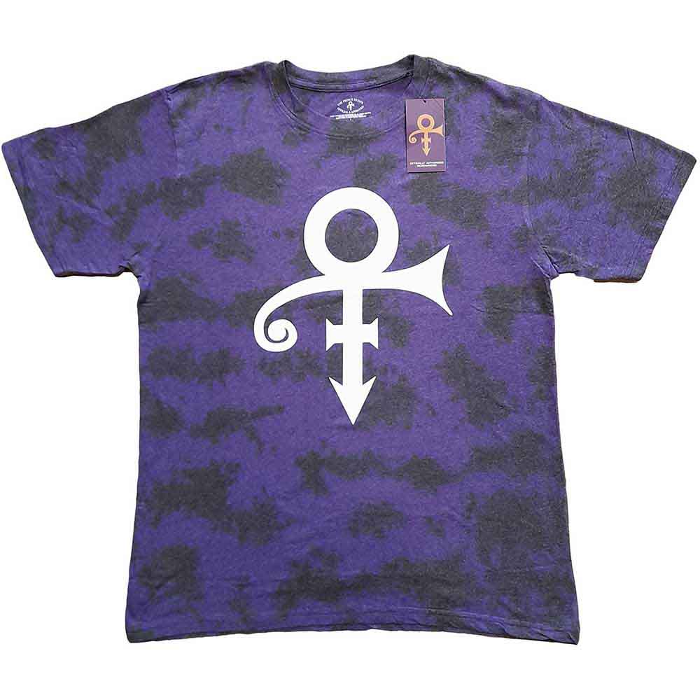 Prince Unisex T-Shirt White Symbol (Dip-Dye) Black (L)